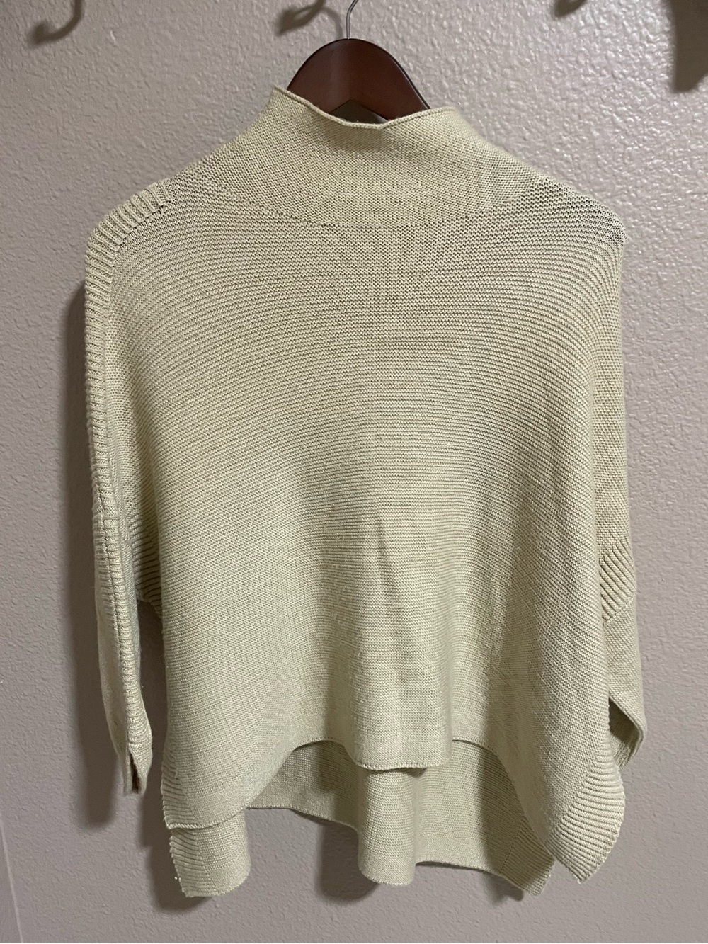Kerisma Light Cream Mock Neck Knit wool blend Sweater